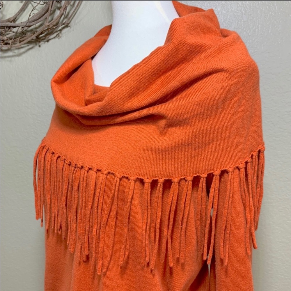 Michael Kors orange fringe sweater size XL